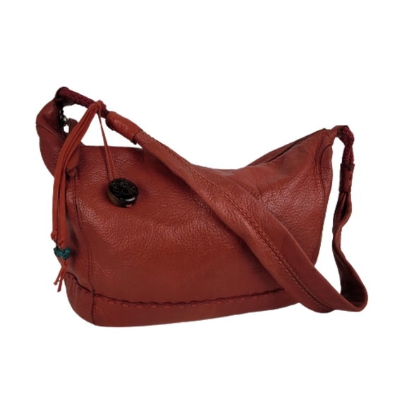 The sak red leather satchel handbag